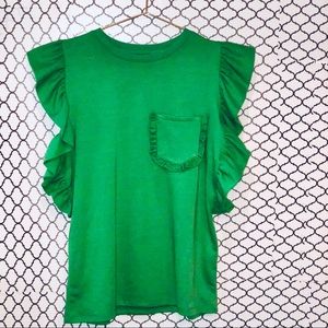 ⭐️NWT⭐️ Drew x Anthropologie Ruffle Blouse XS